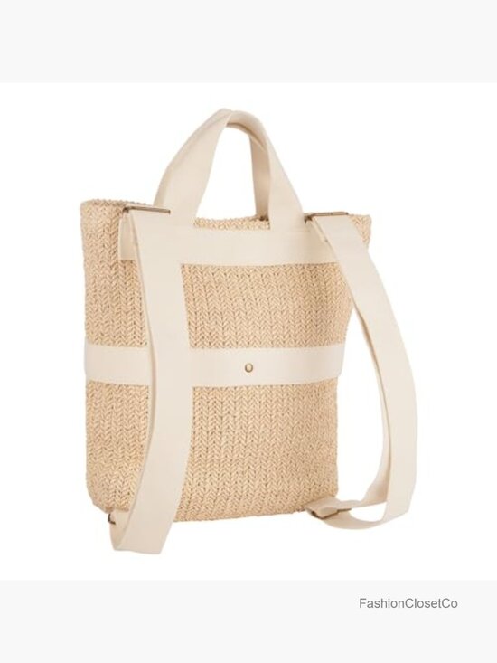 Woven Straw Backpack | Lightweight Travel Daypack | Eco Friendly